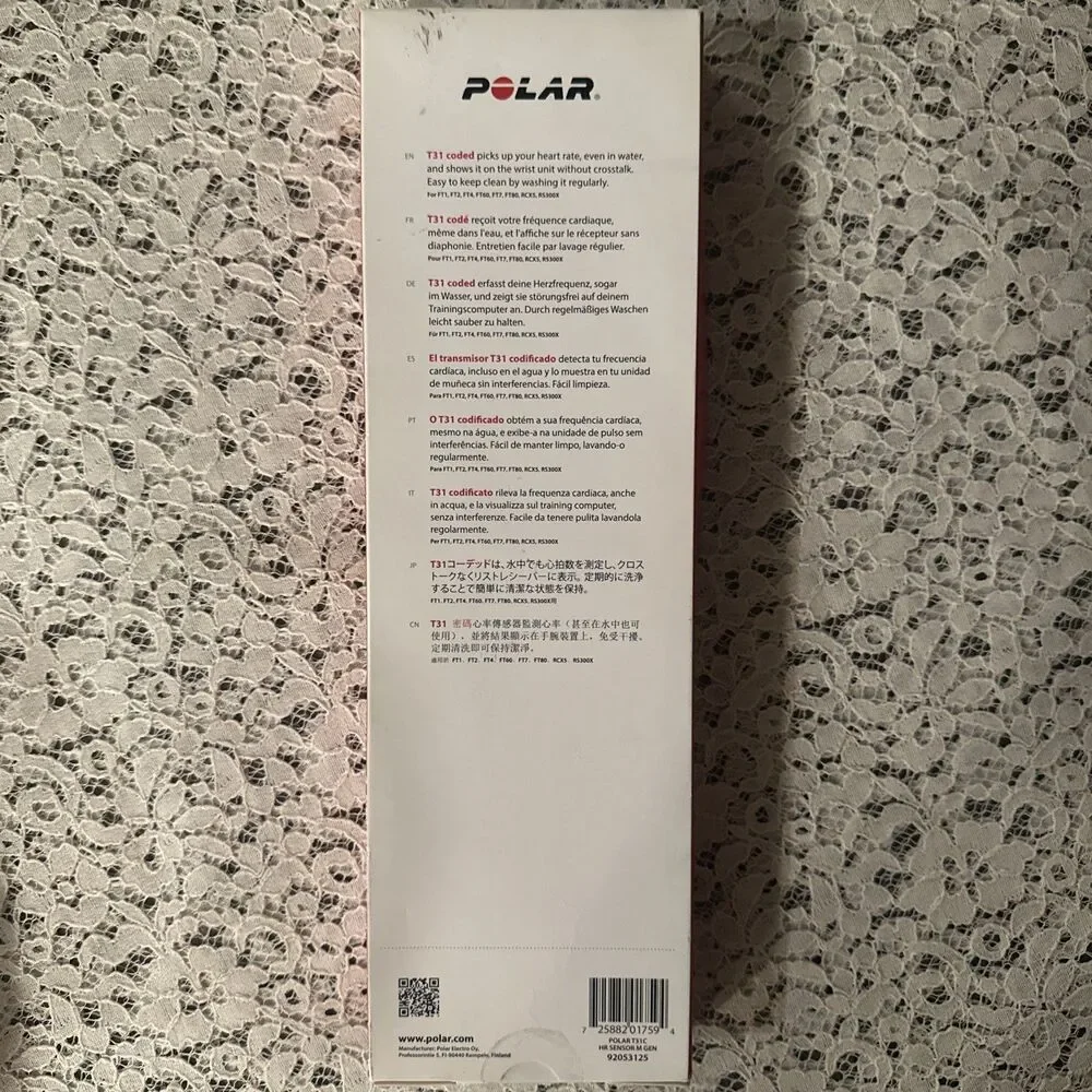 NEW Polar T31 Heart Rate Monitor with Coded Transmitter & Chest Strap Size MED
